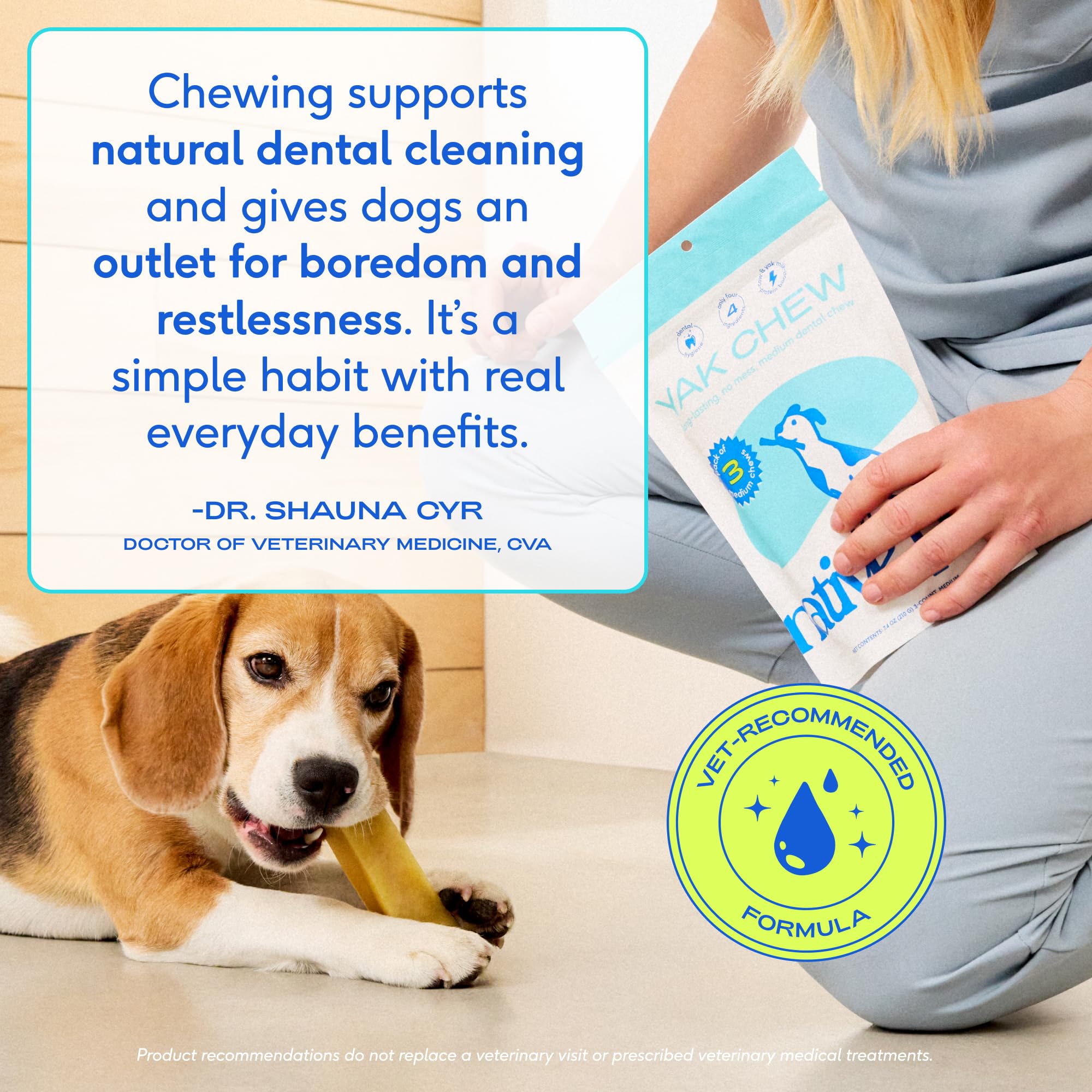 Native Pet Yak Chews for Dogs (3 Medium) & (3 Large) - All Natural Dental Chew for Dogs Made with Yak Cheese for Aggressive Chewers - Image 5