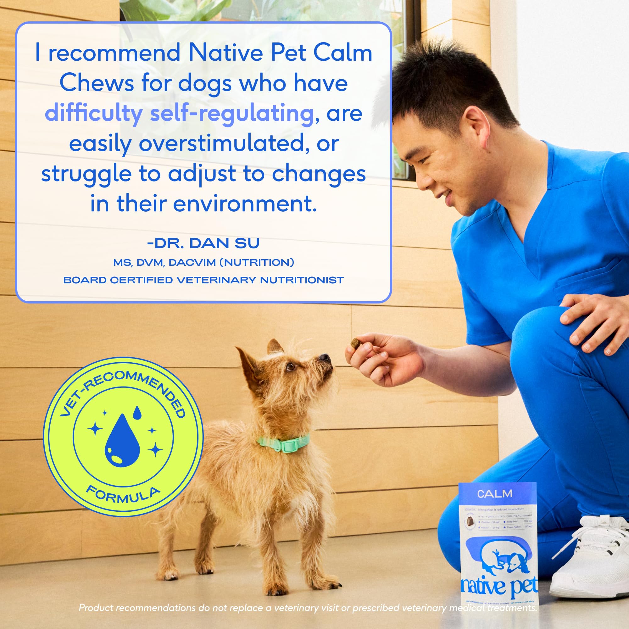 Native Pet Calming Chews for Dogs Medium Breed - Promotes Calming Effect, Supports Emotional Balance & Reduces Hyperactivity - Hemp Seed, Melatonin for Dogs, L-Theanine & Casein - 30 Days Supply - Image 6