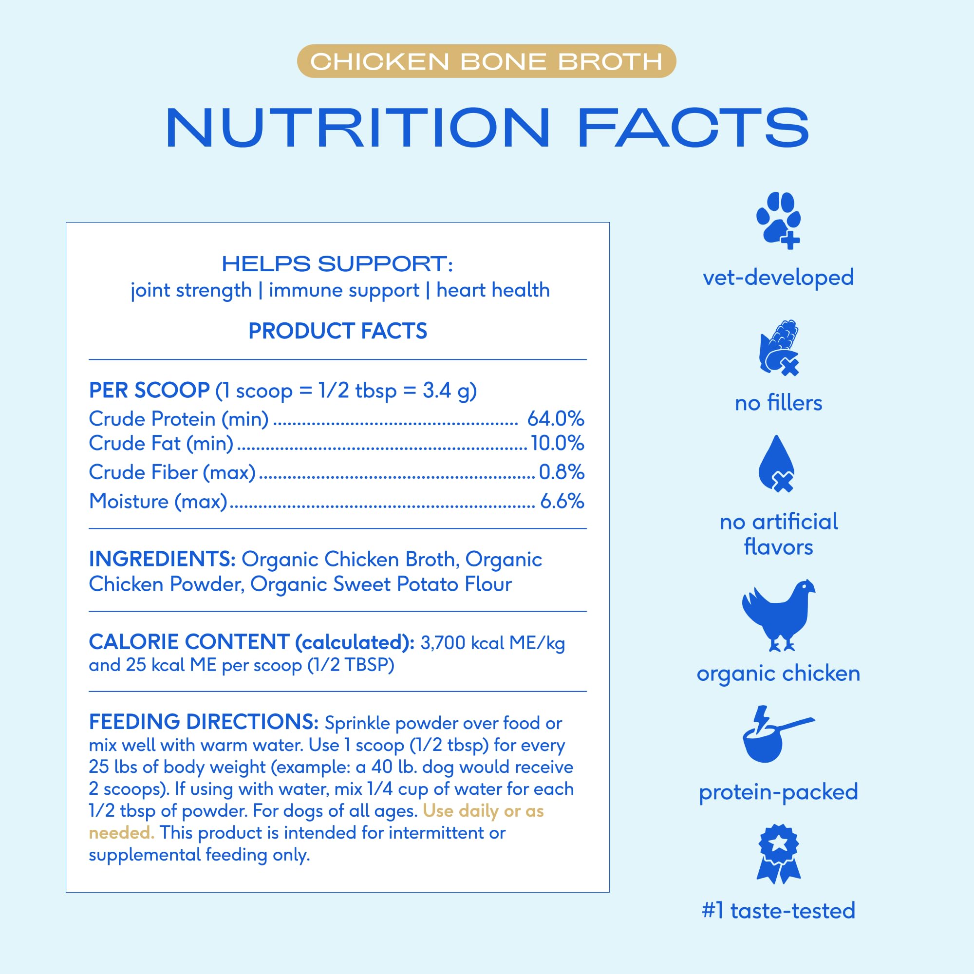 Native Pet Dental & Digestive Support Bundle: 60 Scoops GutWell Clean Breath - Dog Breath Freshener & 48 Scoops Bone Broth for Dogs - Chicken Bone Broth Powder Dog Food Toppers - Image 9