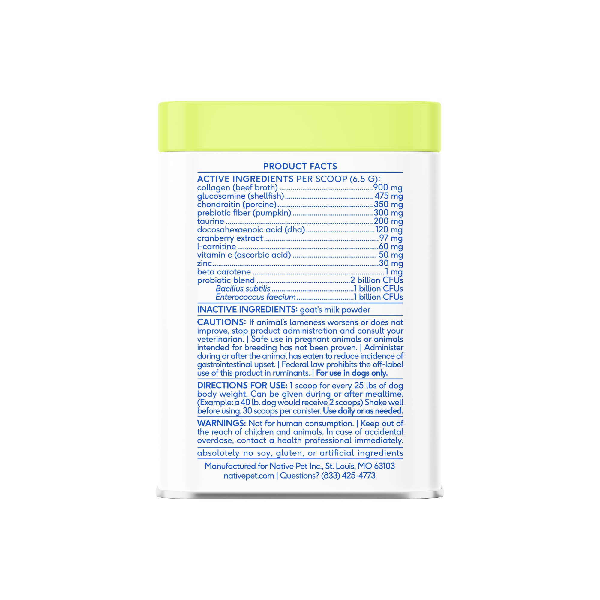 Native Pet Digestive & Wellness Trio: 60 Scoops GutWell Power Poop -Digestive Enzymes & Fiber for Dogs, 30 Scoops 11-in-1 Vitamins & Supplements & 8 Oz Omega 3 Fish Oil for Dogs & Cats - Image 6