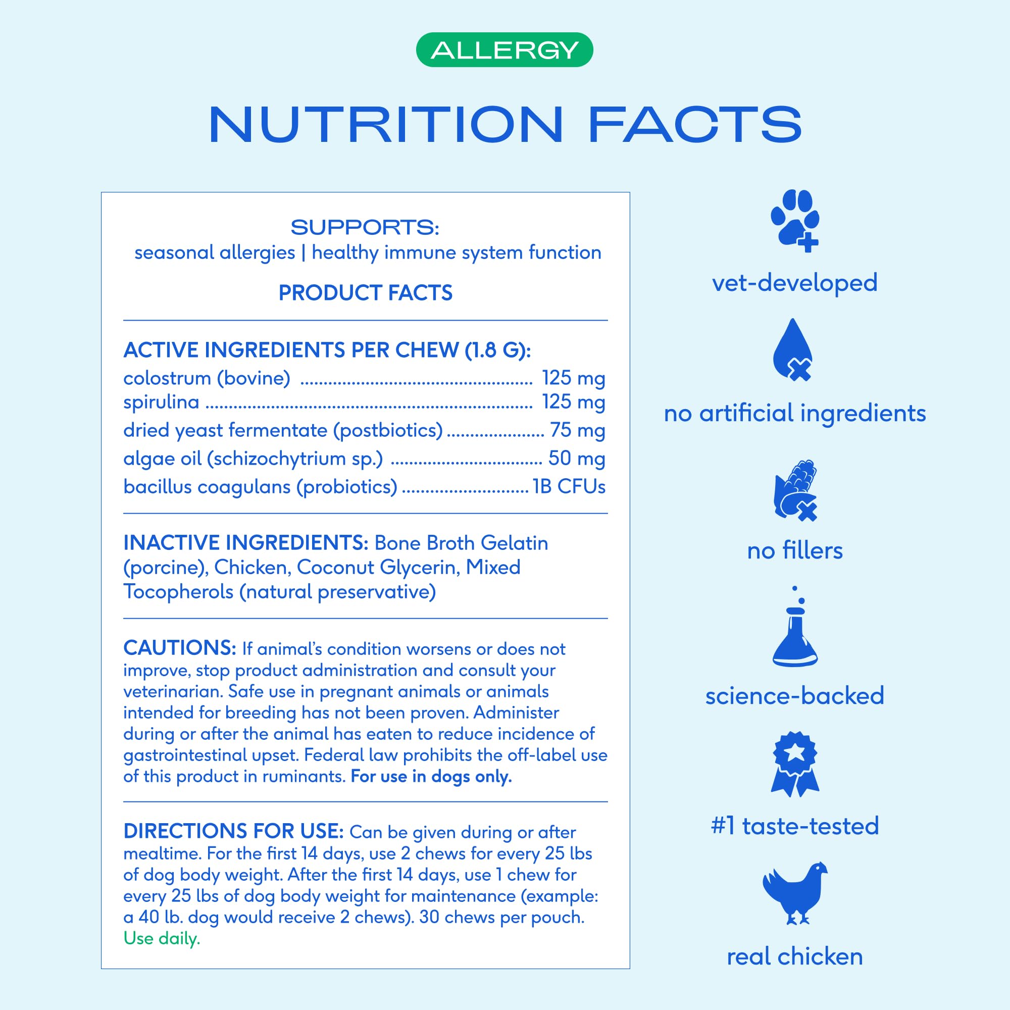 Native Pet Scratch-Free Support Pack: 60 Scoops GutWell Itchy Skin - Dog Itching Skin Relief & Seasonal Allergy Itch Relief & 60 Dog Allergy Chews - Allergy Relief with Probiotics and Colostrum - Image 9