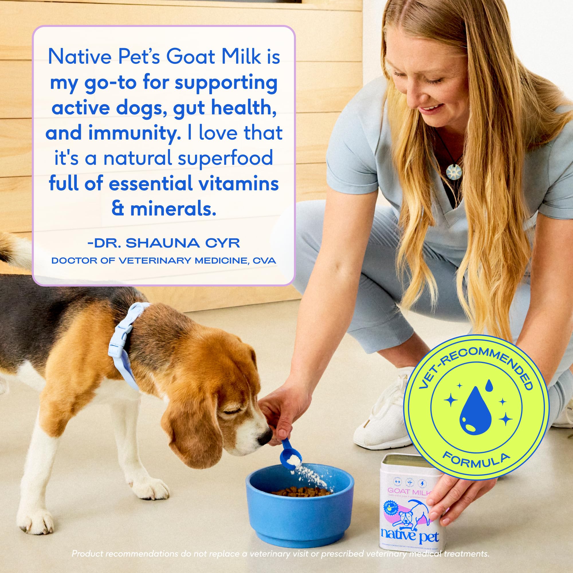 Native Pet Goat Milk Powder - Dog Food Topper for Active Dogs - Post-Activity Recovery, Energy, Immune Support, Hydration & Bone Health - Whole Goat Milk with MCTs & Essential Minerals - 60 Scoops - Image 6