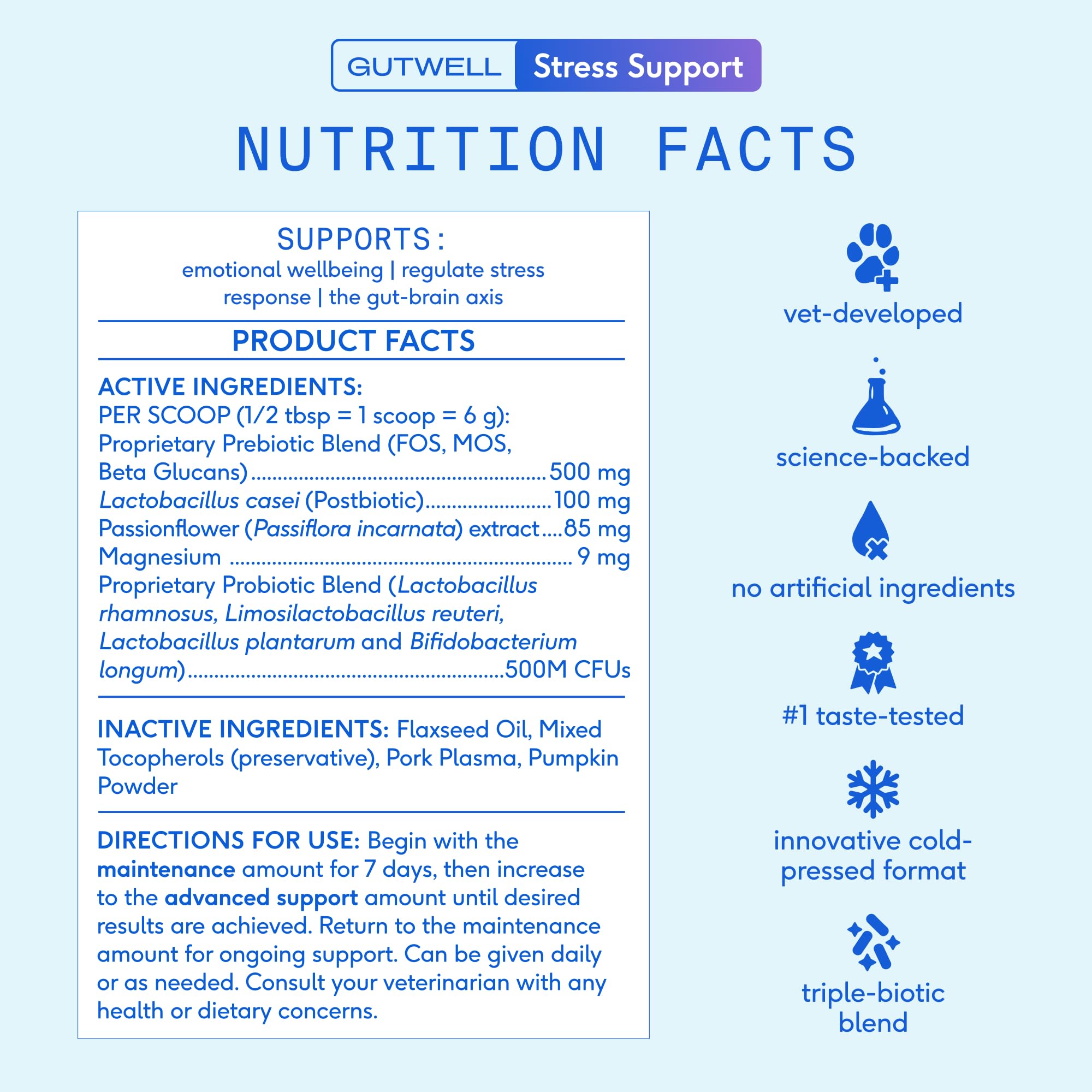 Native Pet Stress Support & Multivitamin Bundle: GutWell Stress Support - Dog Anxiety Relief & Dog Vitamins & Supplements - 11-in-1 Multivitamin Powder Food Topper for Overall Health - 60 Scoops - Image 8