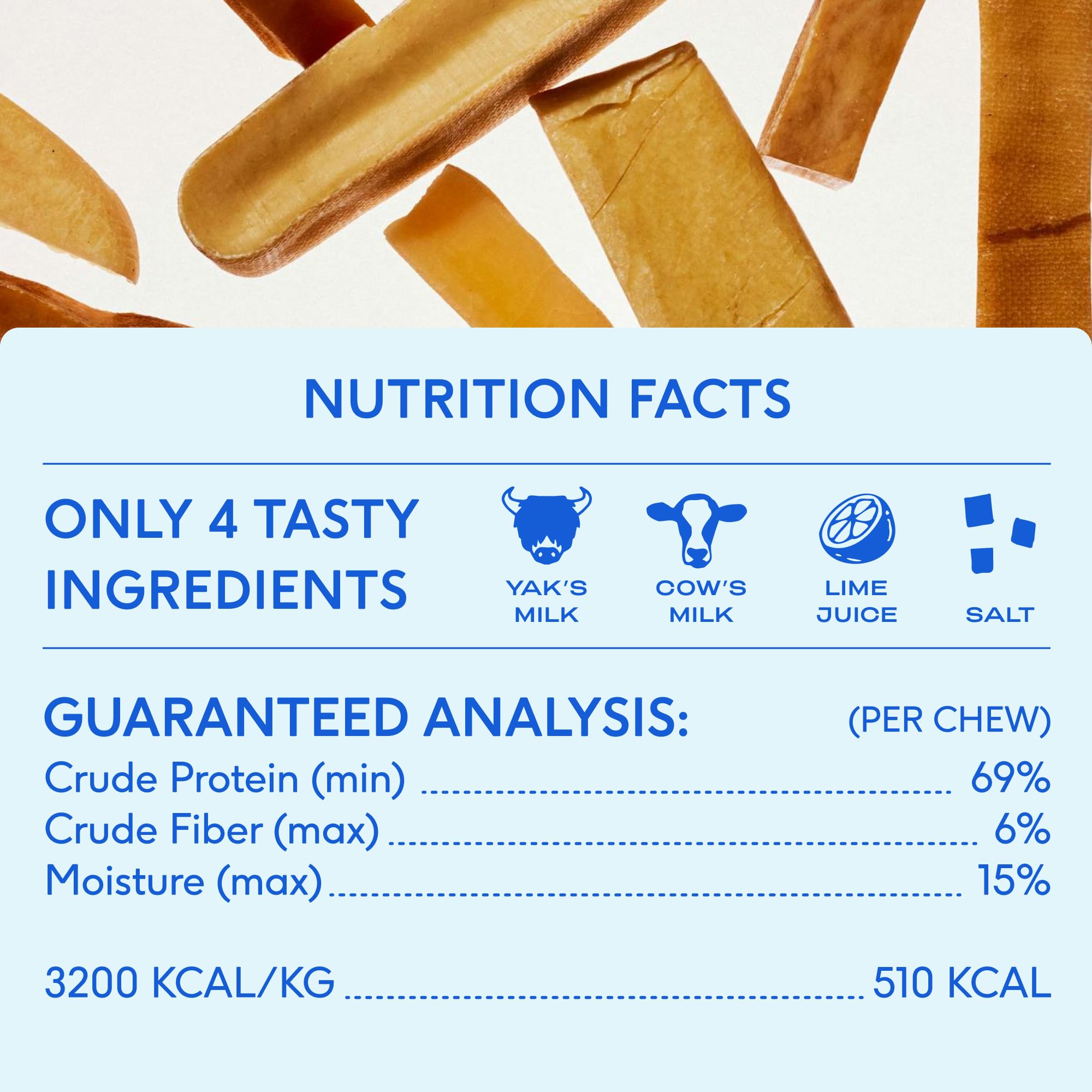 Native Pet Gut & Gnaw Bundle: 60 Scoops GutWell Power Poop - Digestive Enzymes & Fiber for Dogs & 5 Small Yak Cheese Himalayan Dog Chews - Long Lasting Dental Sticks - Image 7