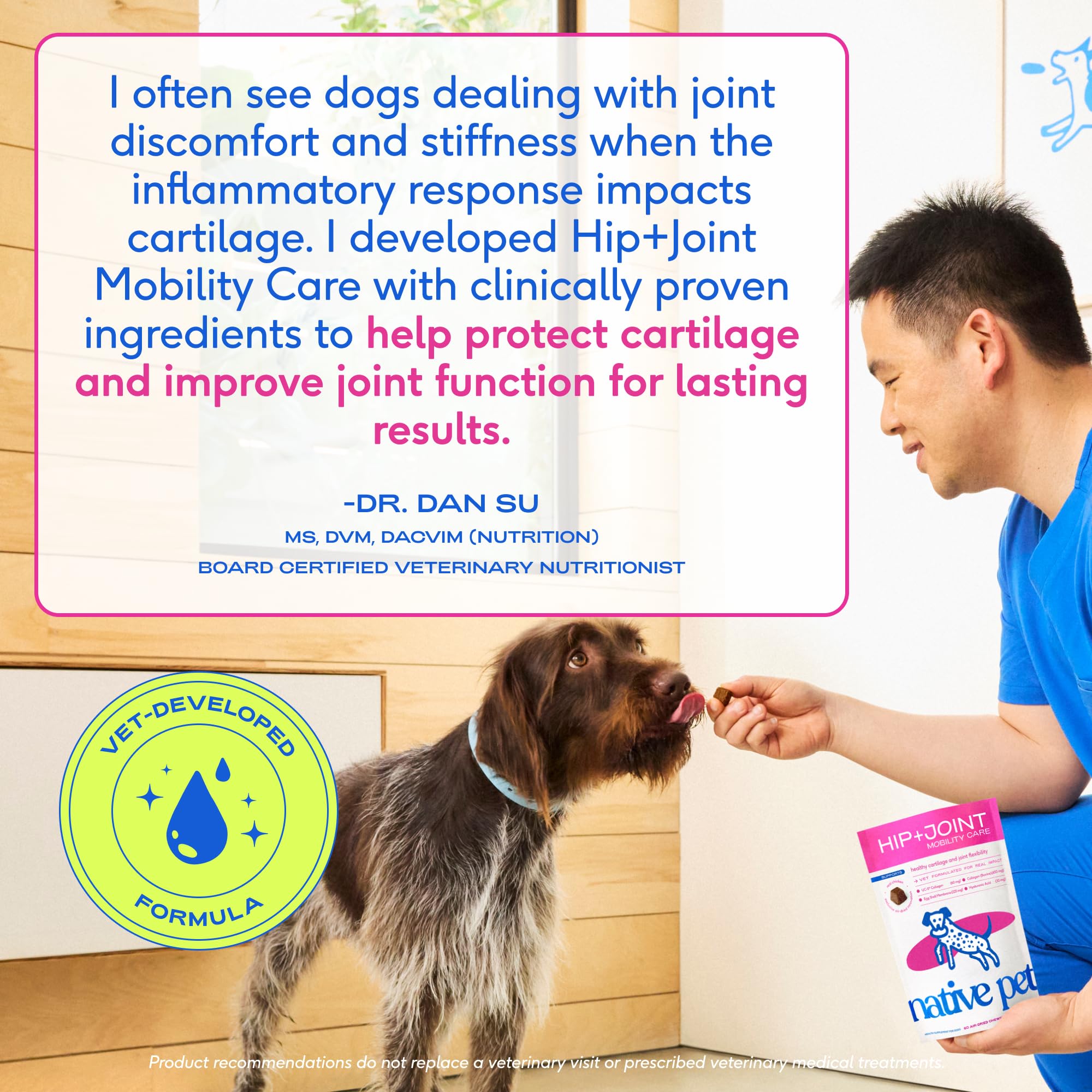 Native Pet Mobility Care - Hip & Joint Supplement for Dogs - UC-II Collagen, Egg Shell Membrane & Hyaluronic Acid - Dog Joint Supplement Chews Supports Cartilage, Mobility & Flexibility - 60 Chews - Image 5