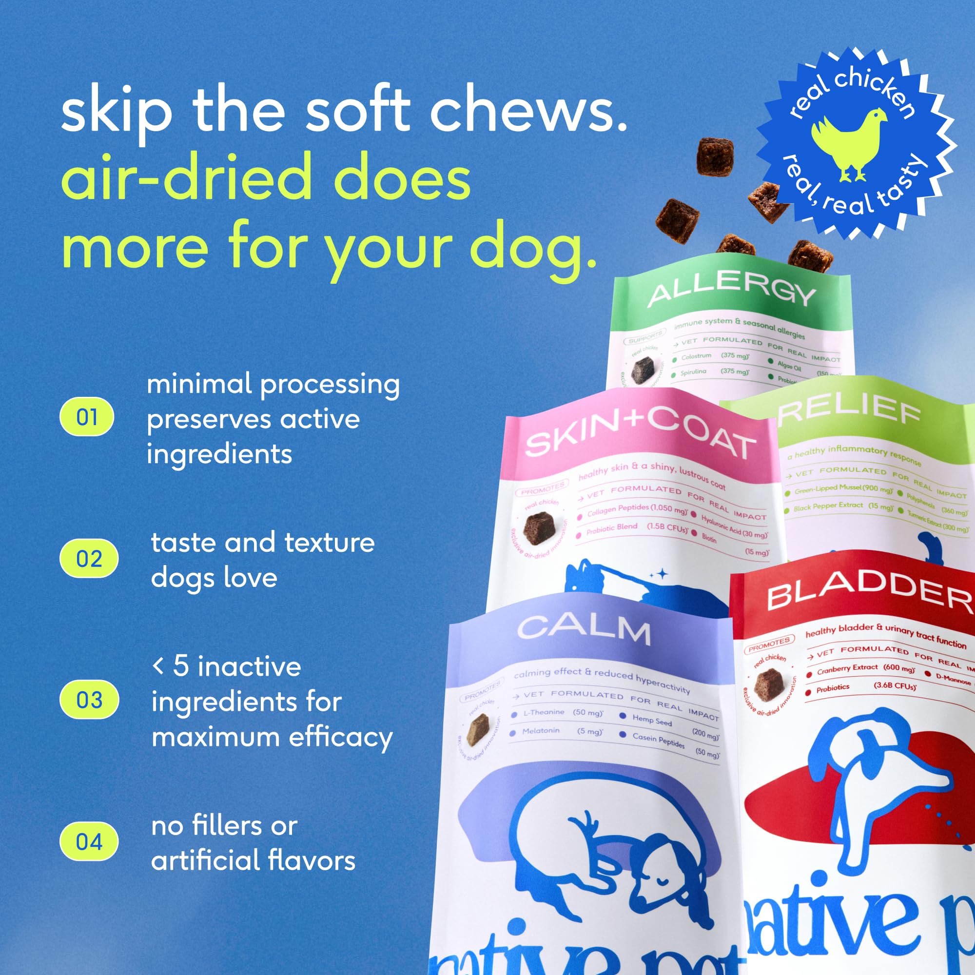 Native Pet Mobility Care - Hip & Joint Supplement for Dogs - UC-II Collagen, Egg Shell Membrane & Hyaluronic Acid - Dog Joint Supplement Chews Supports Cartilage, Mobility & Flexibility - 60 Chews - Image 9