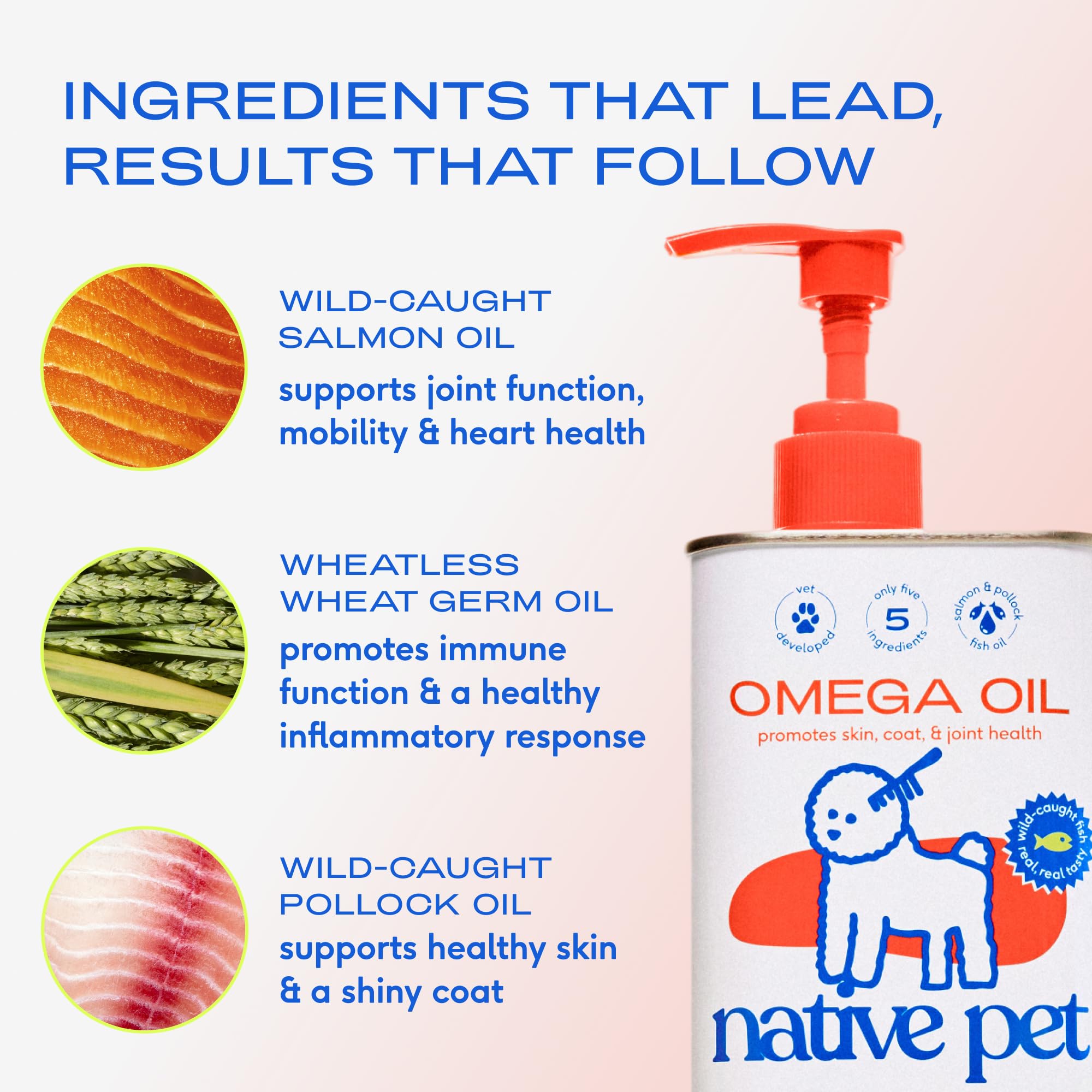 Native Pet Fresh Breath & Skin Support Bundle: 60 Scoops GutWell Clean Breath - Dog Breath Freshener & 8 Oz. Omega 3 Fish Oil for Dogs & Cats - Promotes Healthy Skin, Shiny Coat, & Strong Joints - Image 5